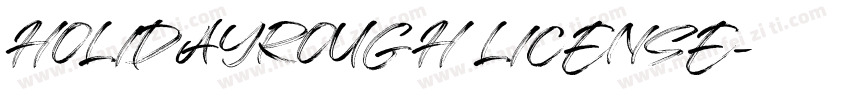 HOLIDAYROUGH LICENSE字体转换